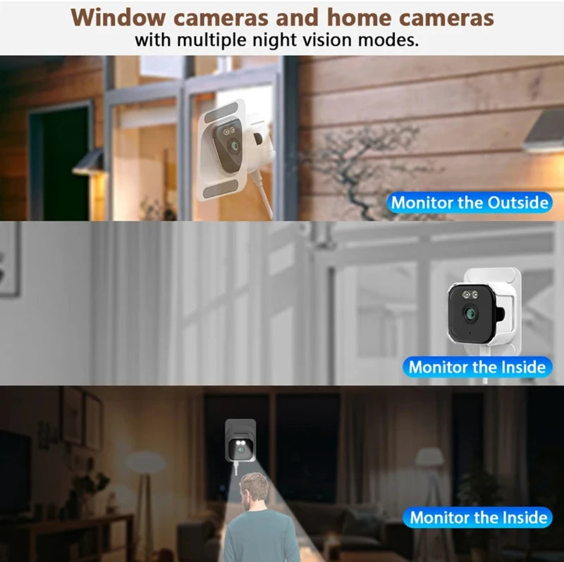 3MP Resolution Window Mini Camera Full-Color Night Vision ThroughWindow Camera Replaces Outdoor Cameras 2.4/5GHz WiFi Camera