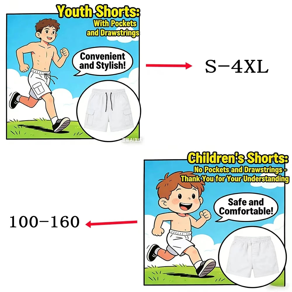 Adult and Children's Pokémon 6, Classic Pokémon 3D Printed Shorts, Perfect for Summer Water Play and Commuting Vibes!