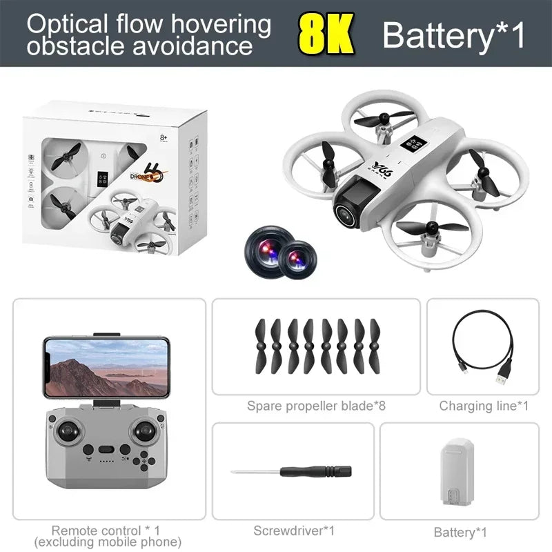 Lenovo V66 Mini Drone | 4K HD Camera, WiFi FPV, Obstacle Avoidance, Pocket-Sized RC Helicopter & Quadcopter