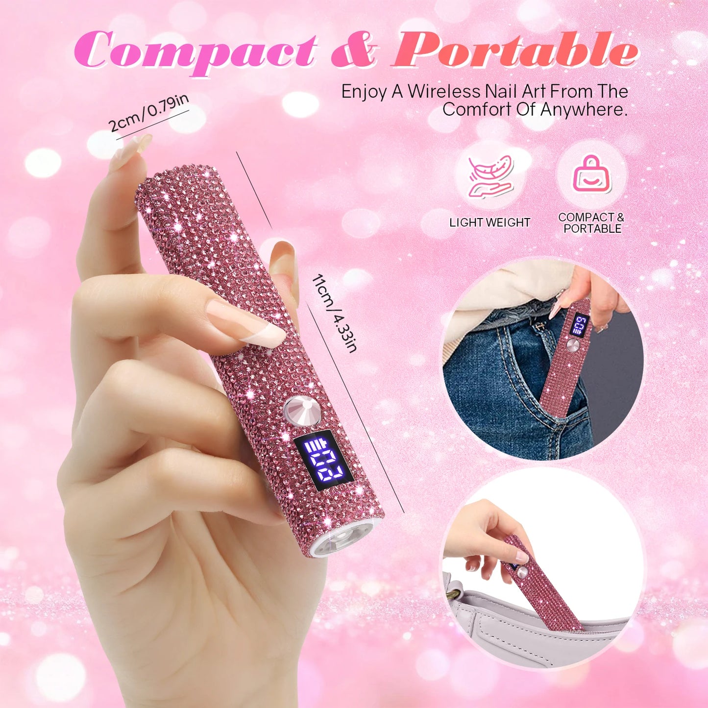 Portable Quick Dry Nail Dryer Machine Mini UV LED Nail Lamp For Home Salon Tools Professional Nail Phototherapy Flashlight Pen