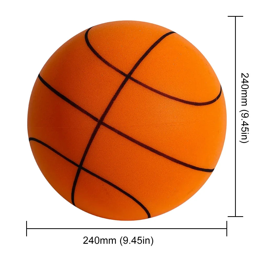 Kids Indoor Silent Basketball Ball 24/21/18cm High-Resilience Foam Silent Basketball Size 7 Lightweight Small Basketball Basket