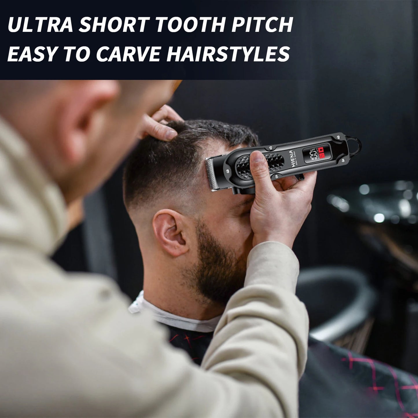 HIENA Professional Barber Clippers UBS 5V1A Rechargeable Low Noise Hair Trimmer for Men Daily Hair Styling Use
