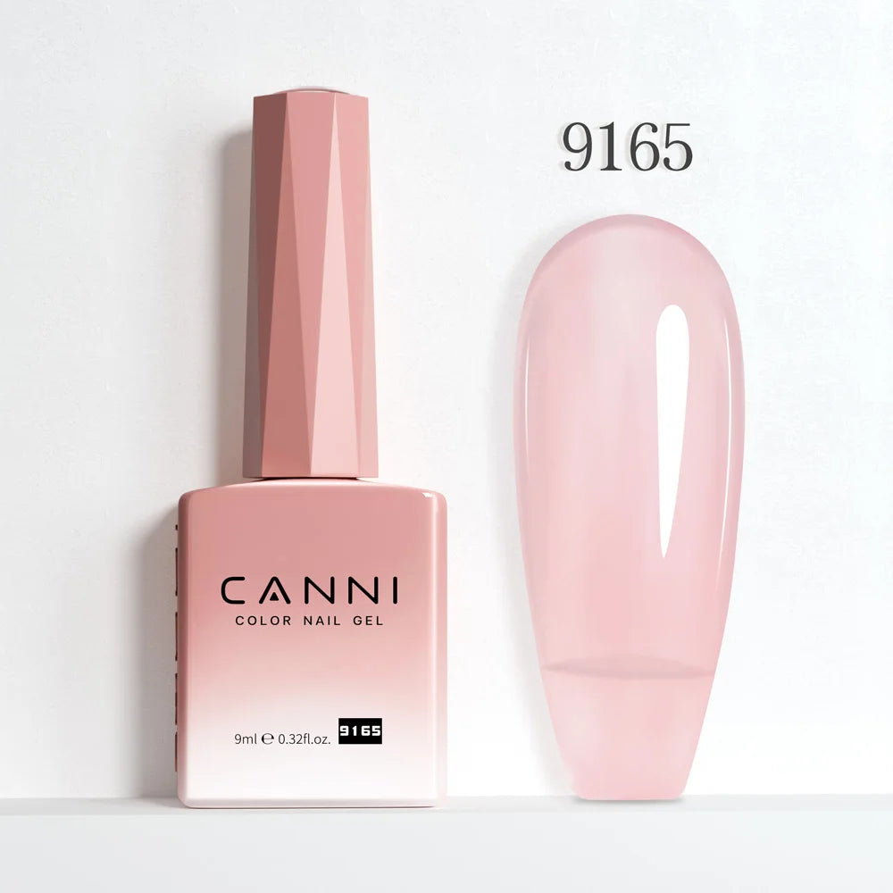 Canni Nail Gel Polish Jelly Nude Color HEMA FREE TPO FREE 9ml Transparent Semi Permanent Natural Nude French Nail Gel Lacquer