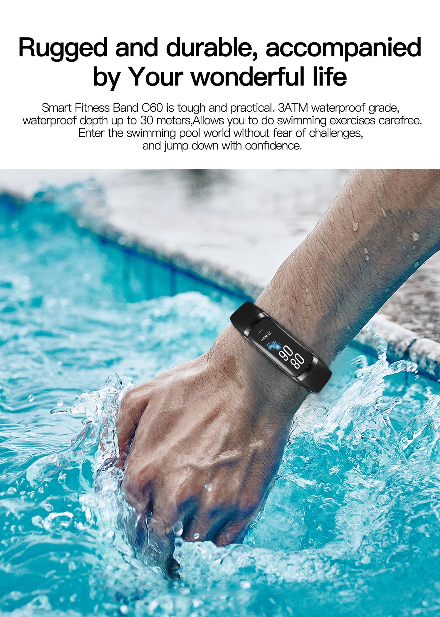 LIGE Amoled Smart Watch Smartwatch Band Women Heart Rate Blood Waterproof Connected Smart Bracelet Sport Fitness Tracker  Watch