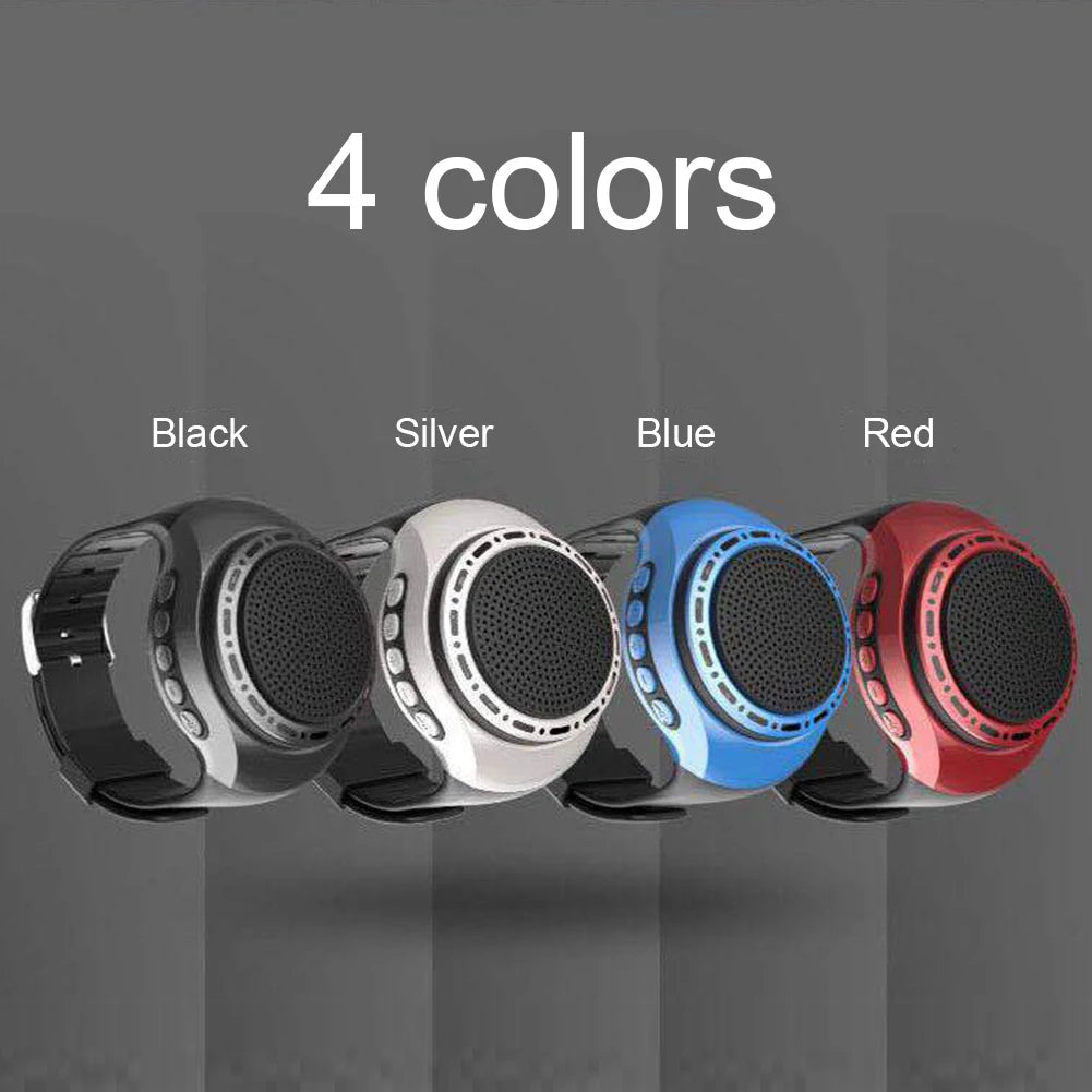 U6 Wrist Watch Bluetooth Speaker With FM Radio USB Charging Portable Outdoor Sports Running Wearable Speaker Wireless Subwoofer