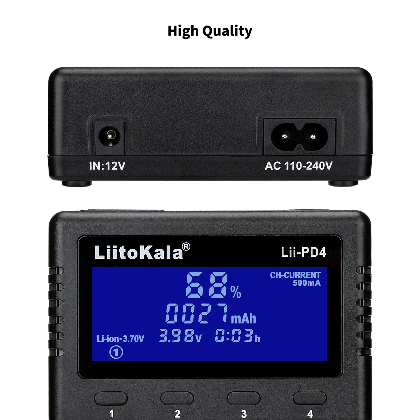 LiitoKala Lii-PD4/PD2 AC PD Charger LCD Fast Charging 4/2-Bay for 21700/18650/AA/AAA Multi-Protection Auto-Detect