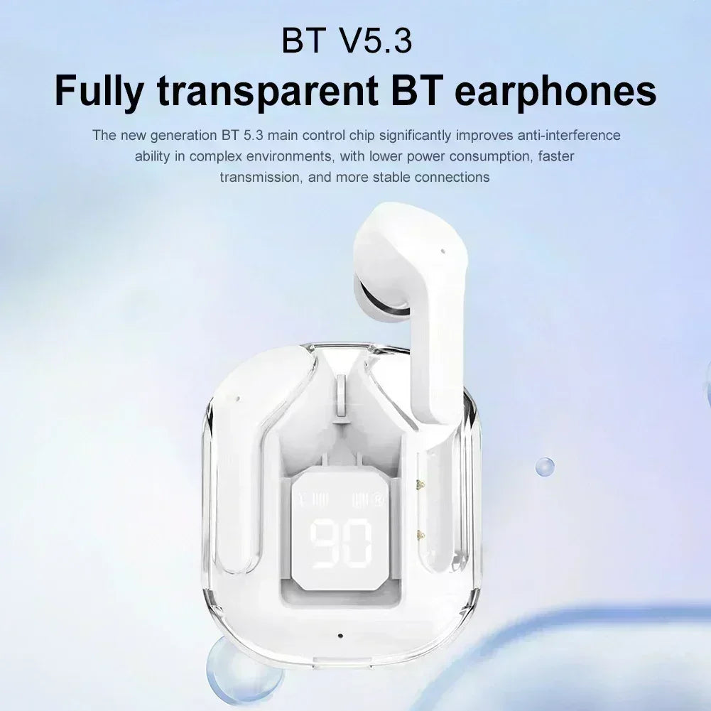 T2 Wireless Mini Earbuds LED Power Digital Display TWS Wireless Headset Stereo Bluetooth Headphones 5.3