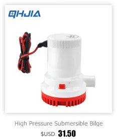 Submersible Bilge Pump 12v 24V 1100GPH 750GPH 500GPH Mini Electric Water Pump Used In Boat Seaplane Motor Homes Houseboat
