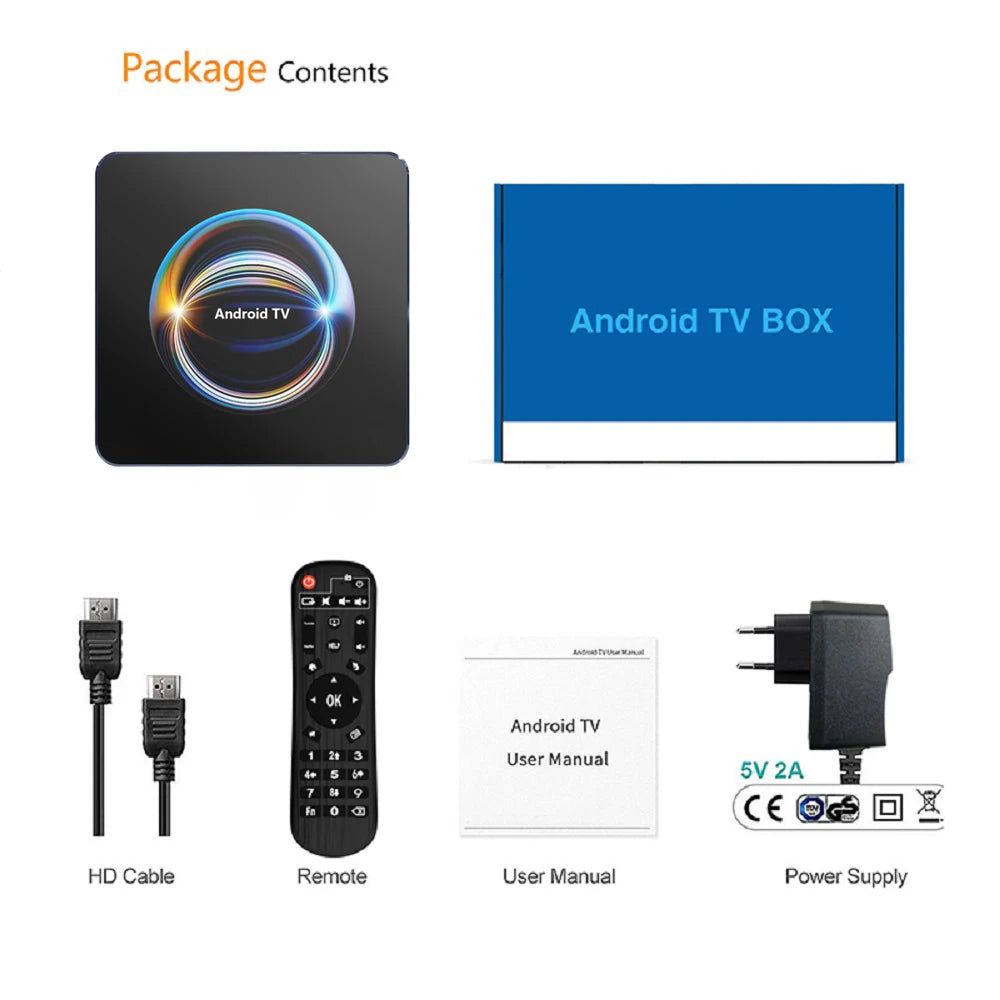 Android 16 Smart TV Box X66 8GB+256GB Rockchip RK3528 Google Assistant 8K Video Bluetooth5.4 Media Player Very Fast Set Top Box