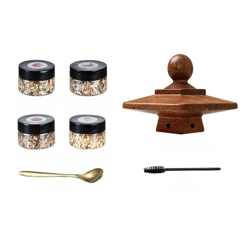 Cocktail Smoking Set Collection Supply Chain Multi-Style WhiskeyWooden Smoked Hood Smoker Cocktail Accessories Kitchen Bar Tools