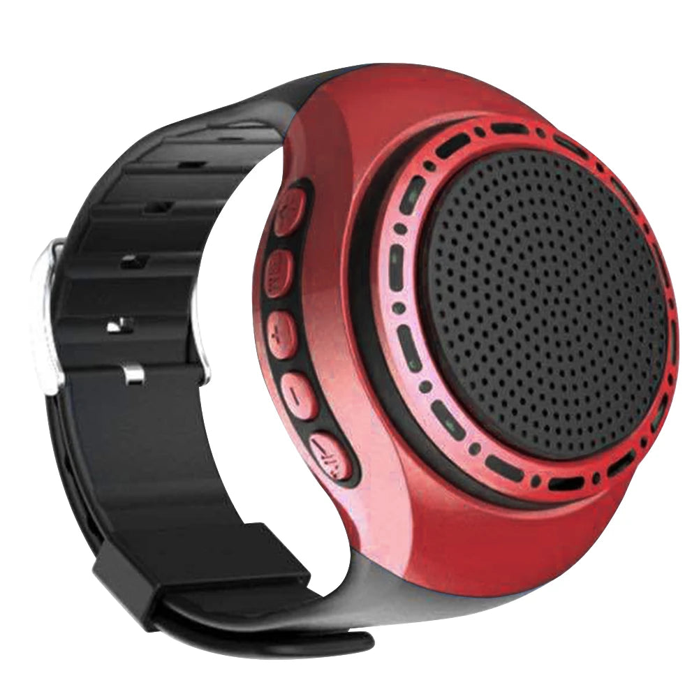 U6 Wrist Watch Bluetooth Speaker With FM Radio USB Charging Portable Outdoor Sports Running Wearable Speaker Wireless Subwoofer