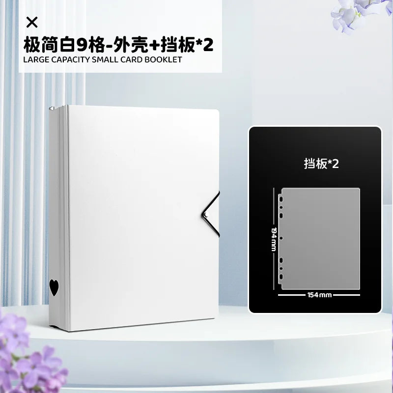 SINGBA a5 / a4 Ring Binder Album for 3" Cards - K-pop Idol Photocard Holder, Polaroid Photo Organizer (4/9 Grid, Refillable)