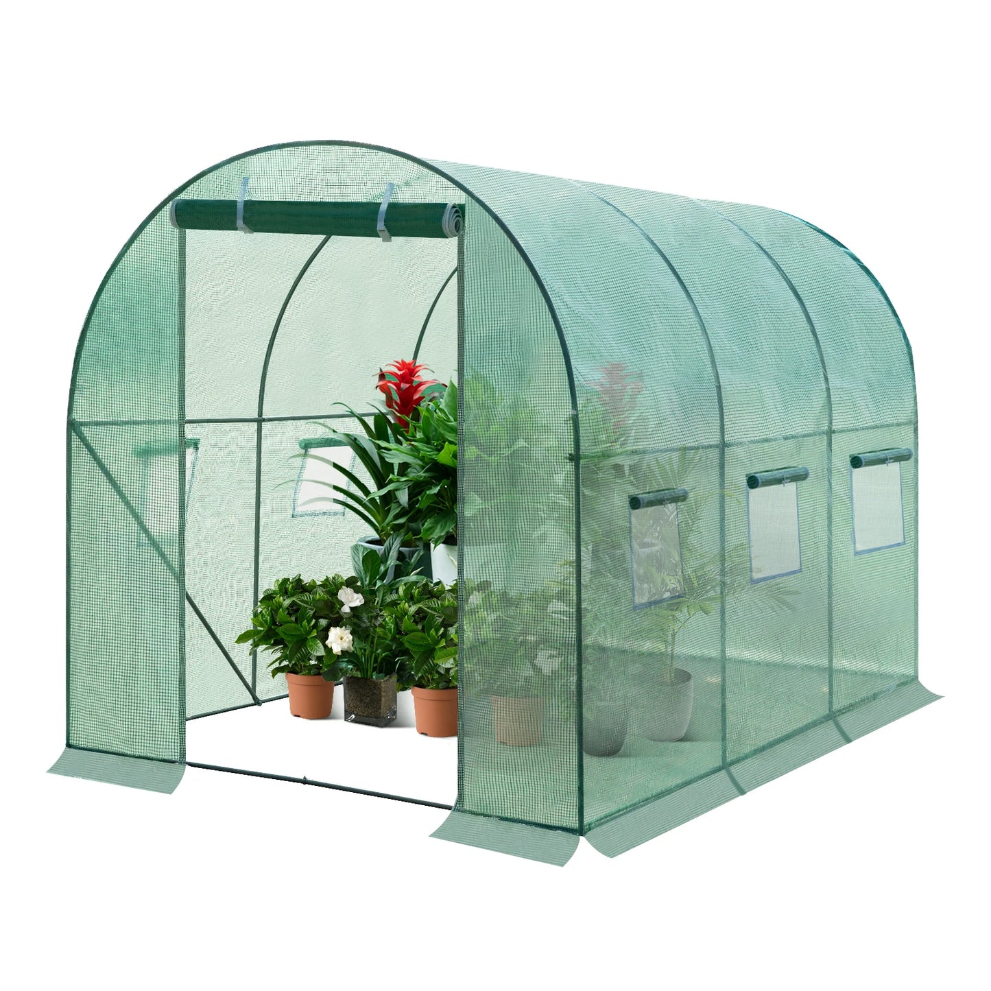 WOLTU Garden Greenhouse Plant Shelter Protective Tent with 1 Door and 6 Windows Winterproof Steel Tube for Outdoor