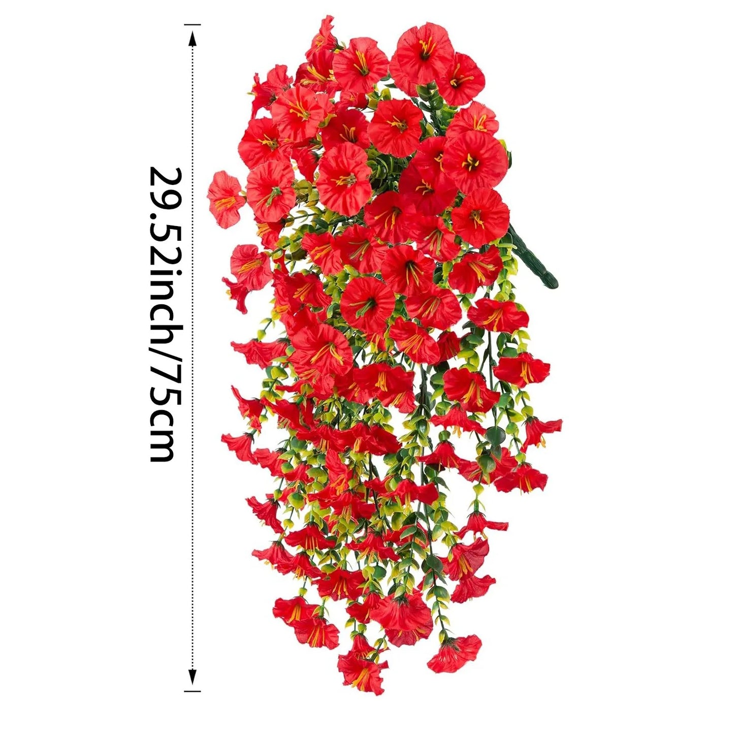 1Pcs Artificial Flowers 75CM Hanging Fake Plant for Home Decor Garden Wedding Decoration Flower Basket Garland Wall Accessories