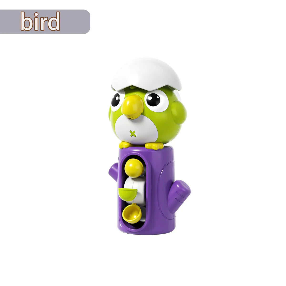 New Frog/ Bird Waterwheel Bath Toy for Children Kid Water Play Game in Shower Montessori Gift Spinner with Suction Cup Bathroom