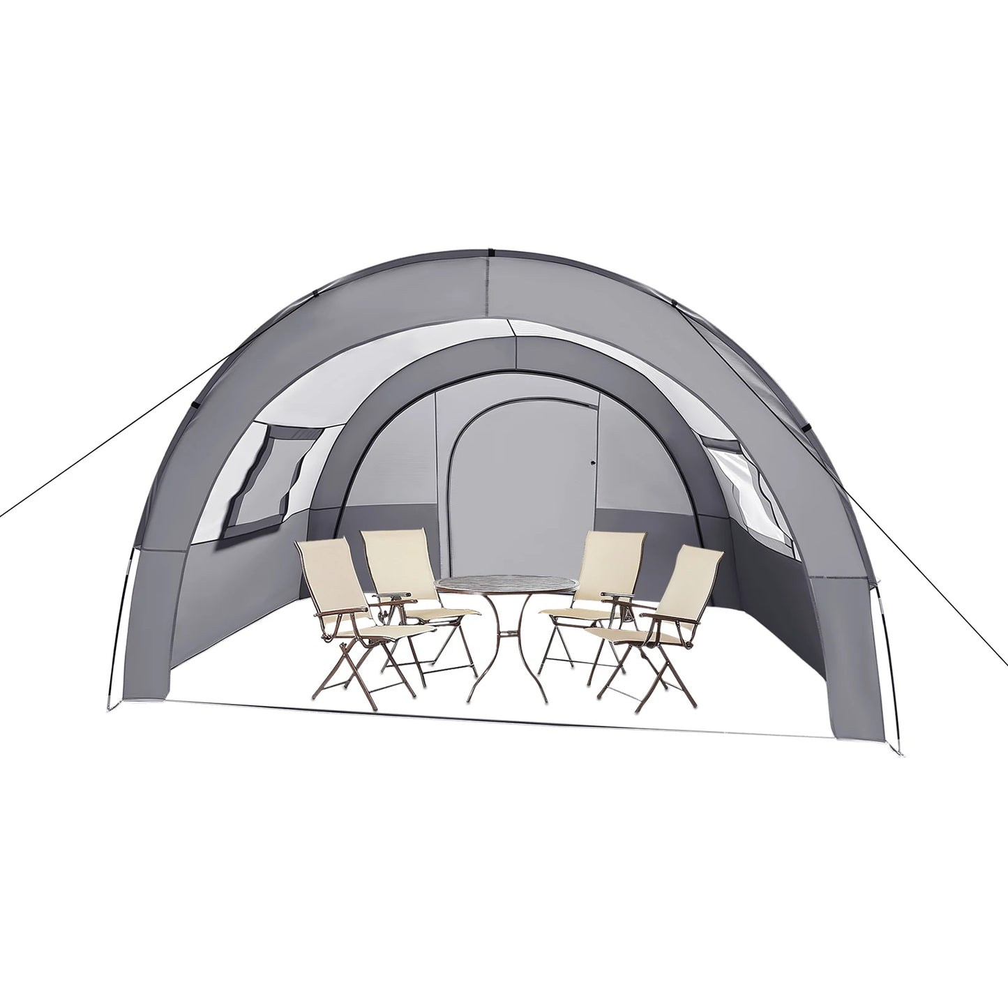 Camping Tunnel Tent Large Tunnel Tent Rain & Sun Protection Outdoor Family Camping Tunnel Tent for up to 6 People