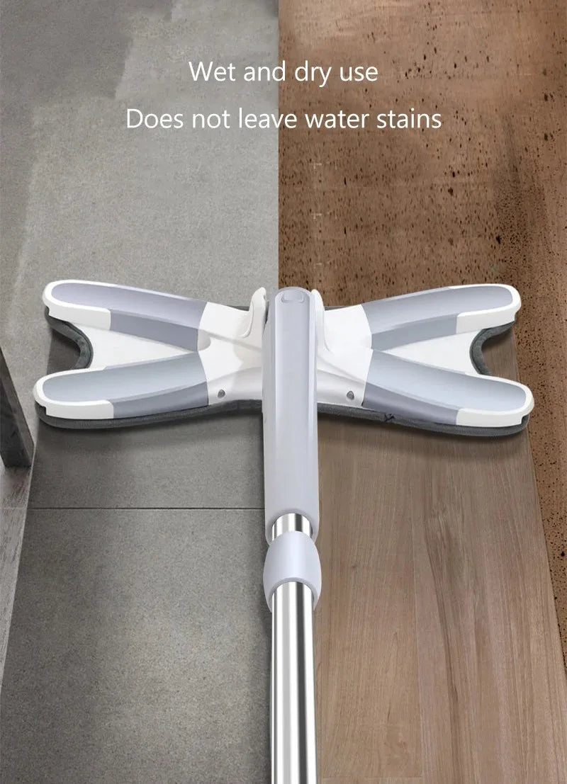 X-type Flat Floor Mop for Hardwood Wood Ceramic Tiles Home 360 Degree Squeeze Mop Hand-free Wash Lazy Mop Home Cleaning Tools