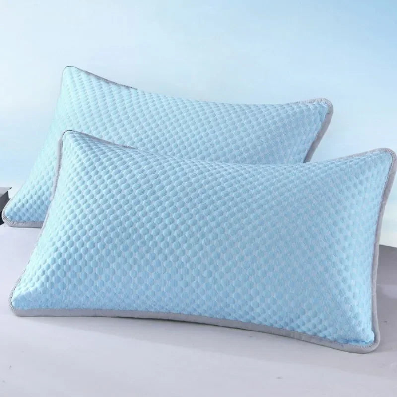 Summer Cooling Pillowcase Solid Color Ice Bean Bean Pillowcase Cool Feeling Air Conditioning Cover Washable  (No Pillow) 48x74cm