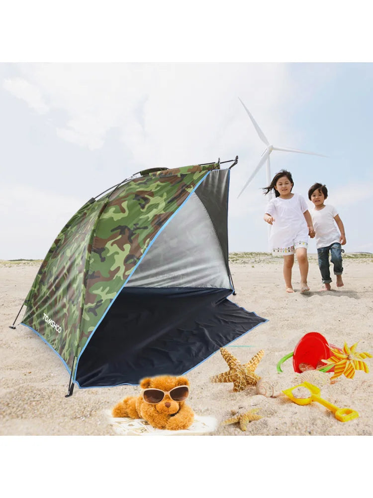 TOMSHOO Camping Tent Outdoor Sports Sunshade Tent Oxford Fabric Lightweight Tent for Fishing Picnic Beach Park