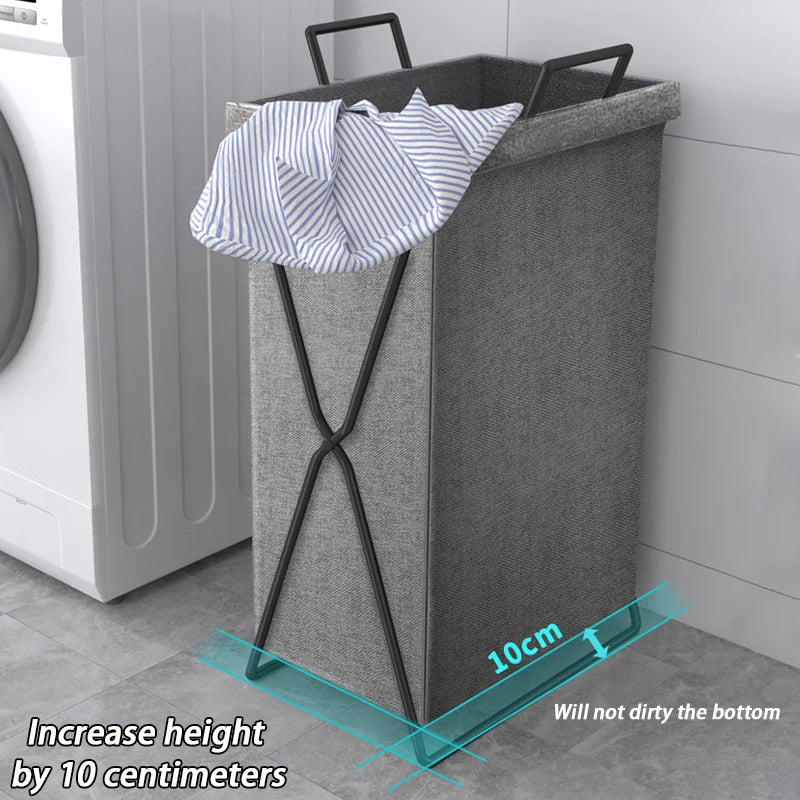 ♥Collapsible Fabric Laundry Hamper with Handles | Foldable Clothes Basket for Bedroom, Bathroom & Laundry Room