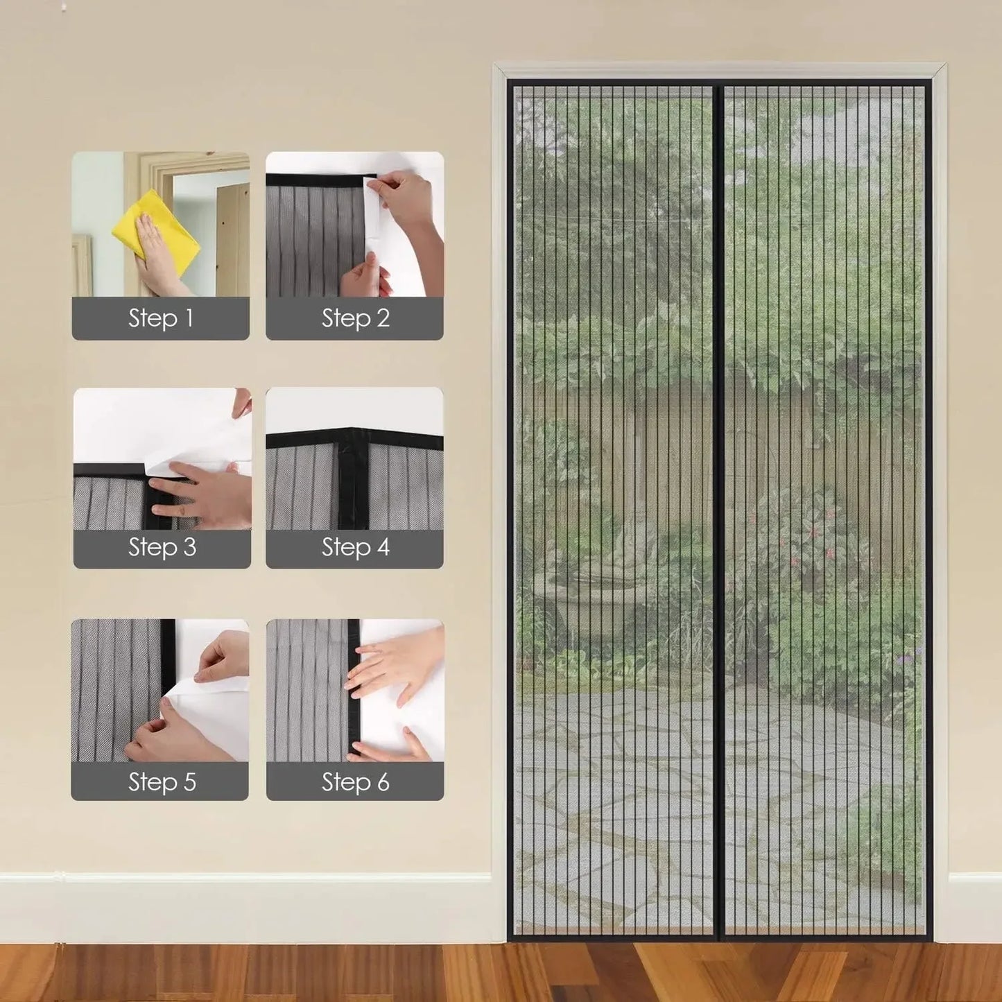 Magnetic Mosquito Net, Summer Insect Fly Control, Door Curtain Net, Living Room, Bedroom Curtain, Automatic Closing Door Screen