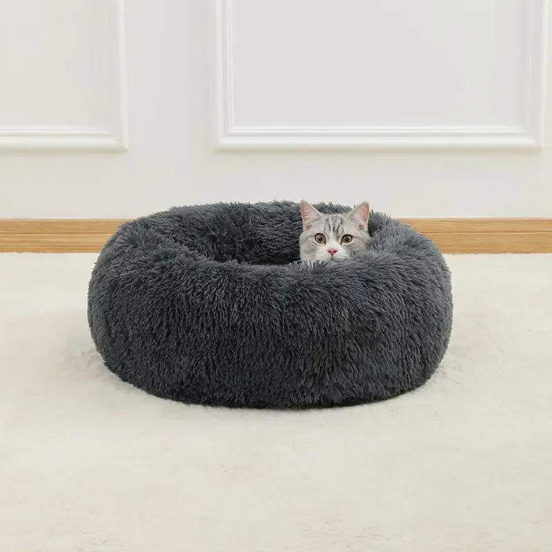 Soft Long Plush Dog Bed House – Cozy Pet Basket, Cushion, Cat Mat, Best for Dogs & Cats