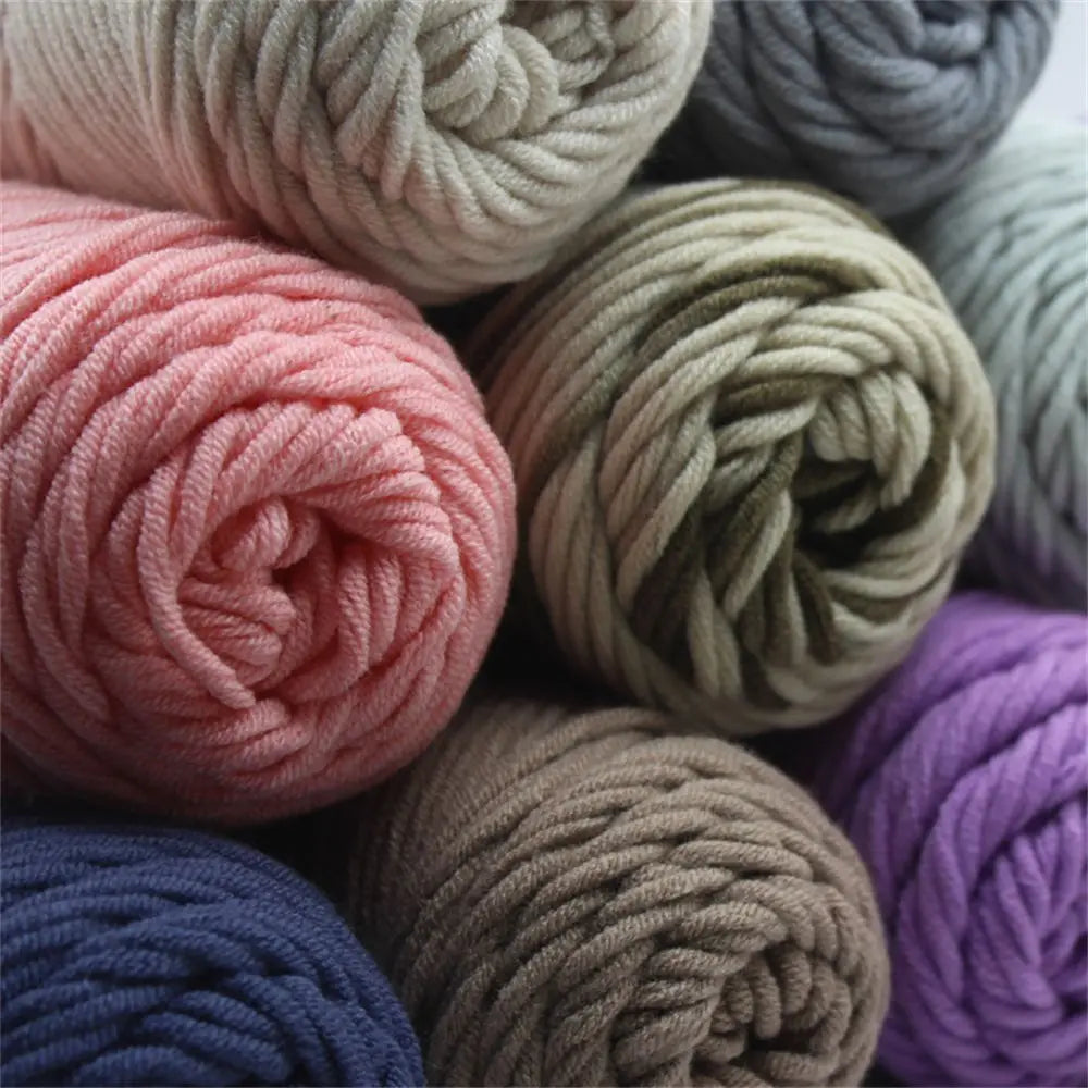 Lover Scarves Handmade 100g Hand Knitting DIY Knitting Chunky Crochet 8 Ply Thread Milk Cotton Yarn Woolen Yarn