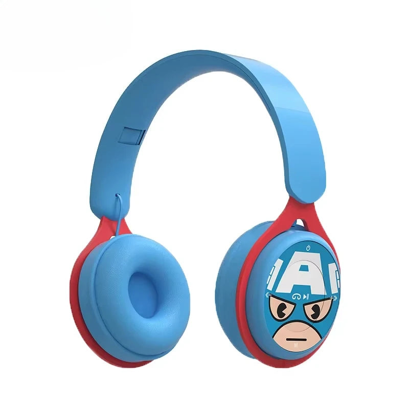 Cartoon Spiderman Minnie Mickey Wireless Headphones Blutooth Surround Sound Stereo Foldable Earphone Laptop Headset