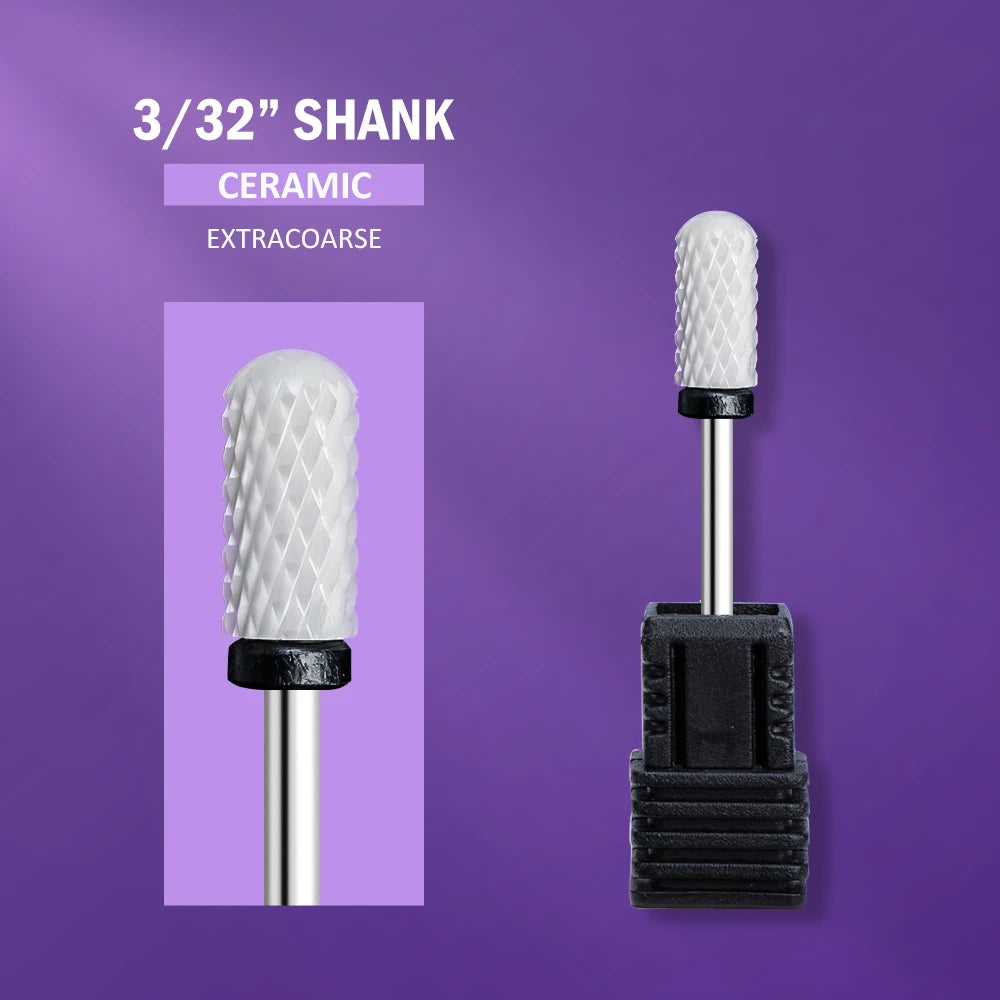 LadyMisty Ceramic Nail Drill Bit Milling Cutter For Manicure Pedicure Nail Files Buffer Nail Art Equipment Accessory