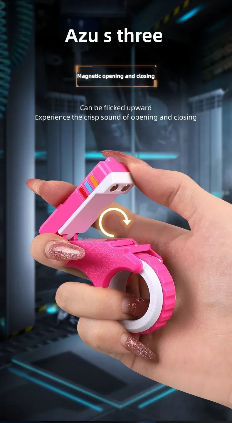 Rotary Finger Sliders Fidget Toy Office Pressure Relief Slider Ratchet Finger Fidget 3D Printed Fidegt Toys Fingertip Textured