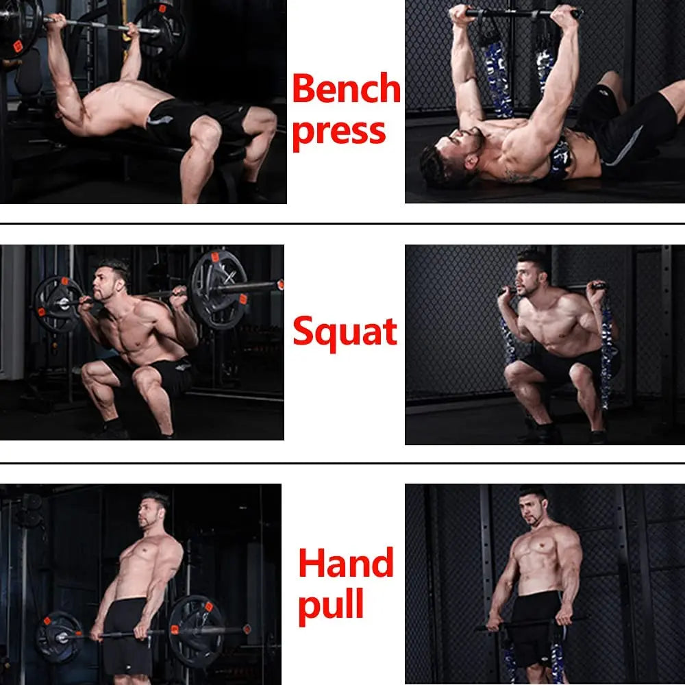 Adjustable Bench Press Band with Bar Chest Builder Workout Equipment Upgraded Push Up Resistance Bands Home Gym Travel Training