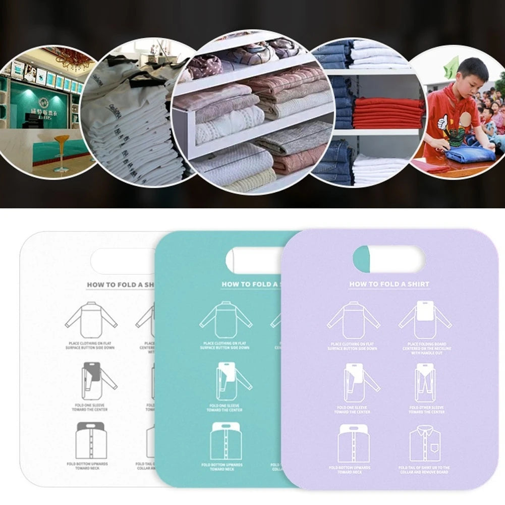 68cm/48cm Plastic Clothes Folding Board Durable Kids Laundry Folder Easy and Fast Shirt Folding Board Home Storage Tool for Kids
