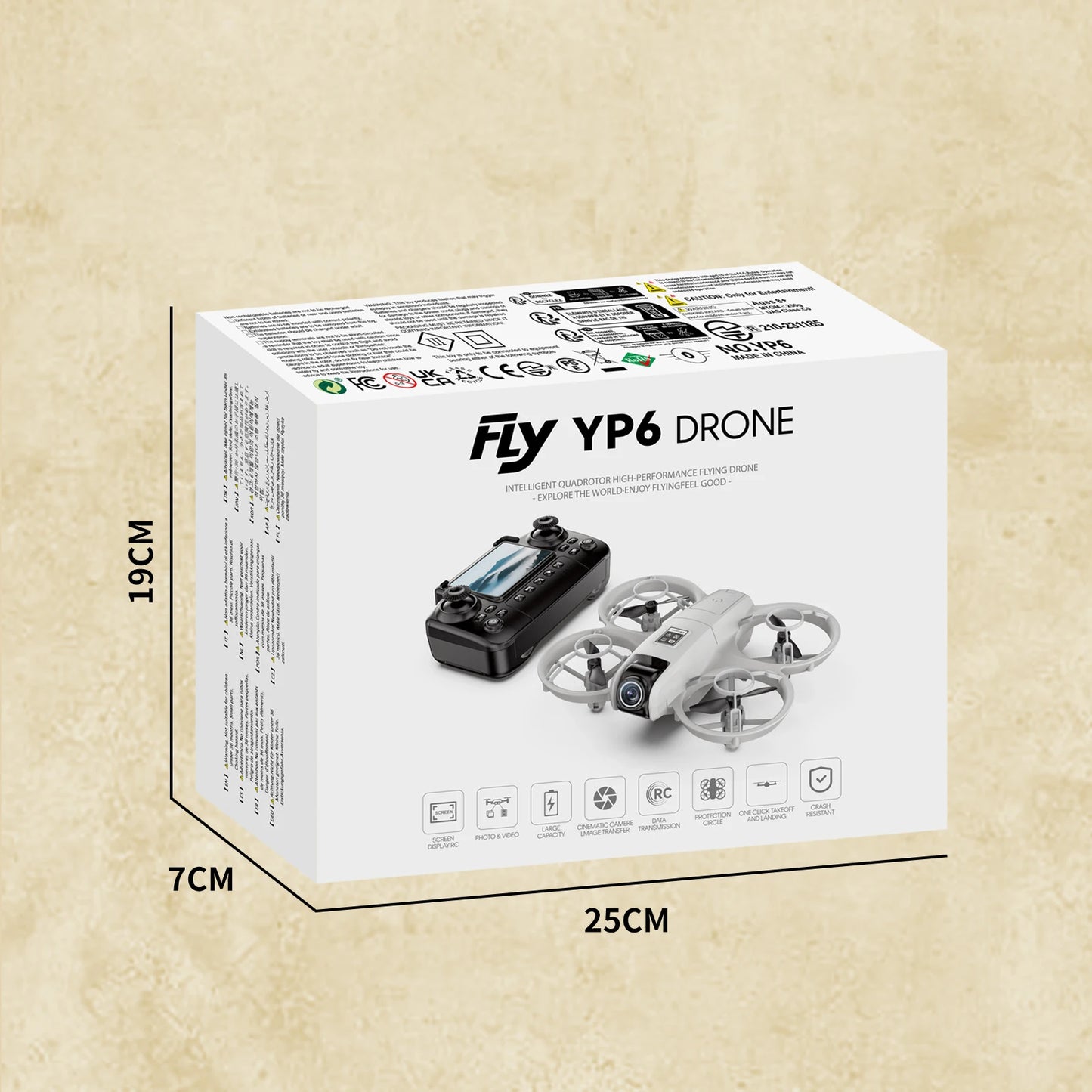 YP6 Mini Drone 8K Aerial HD Camera Drone 5G WIFI Record Large Screen Remote Control Intelligent Obstacle Avoidance Aerial Drone