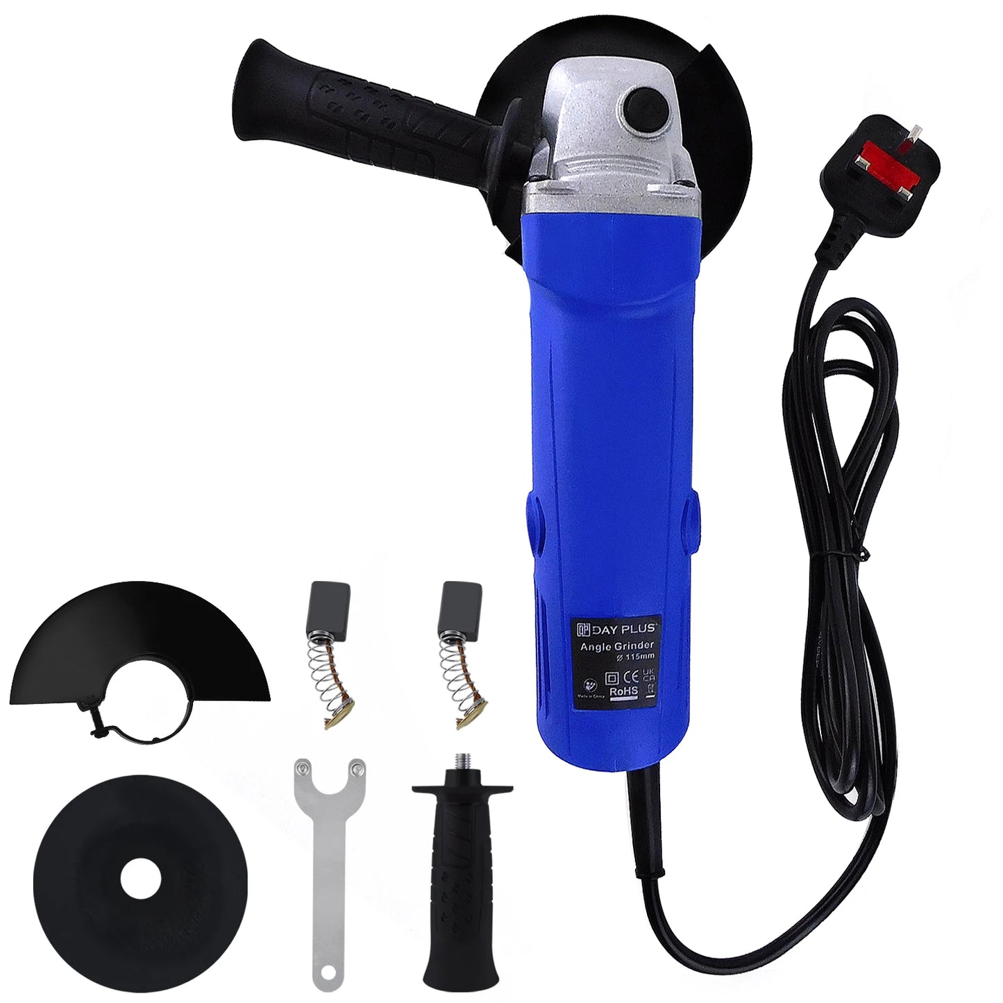 2000W Electric Angle Grinder, 115mm 4.5 inch Grinding Tool 12000 RPM, Wheel Disc for Metal,Tile Cutting and Grinding