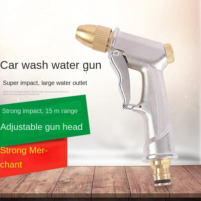 High Pressure Water Spray Gun Metal Brass Nozzle Garden Hose Pipe Lawn Car Wash Sprayer Sprinkler Car Wash Tool Water Guns Xy002