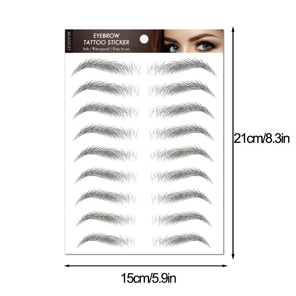 6D Hair Like Eyebrows Stickers Makeup Waterproof Eyebrow Eyebrow Long Natural Hair-liked Authentic Eyebrow Tattoo Sticker