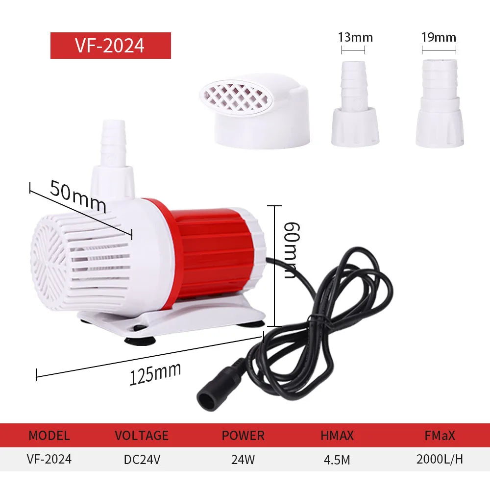 Silent Submersible Pump Fish Tank Side Suction Aquarium Water Pump Variable Frequency Water Pump For Indoor Bedroom Living Room