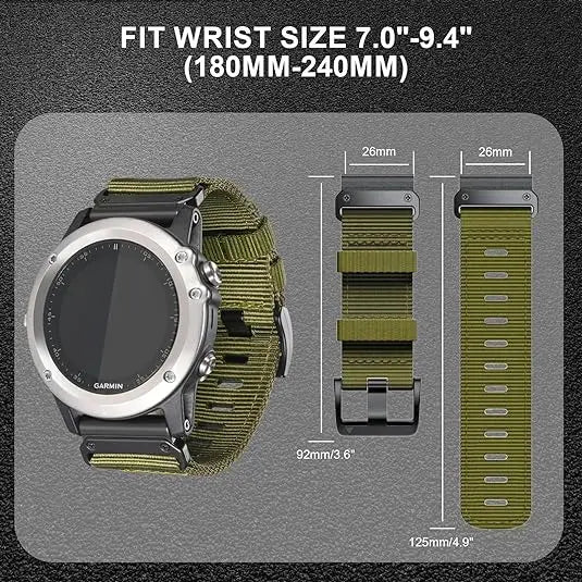 QuickFit 22mm 26mm Nylon Strap For Garmin Fenix 7 7X 6X Pro/Epix Pro Gen 2 51mm 47mm/Fenix6 5Plus 5XPlus Braided Watchband