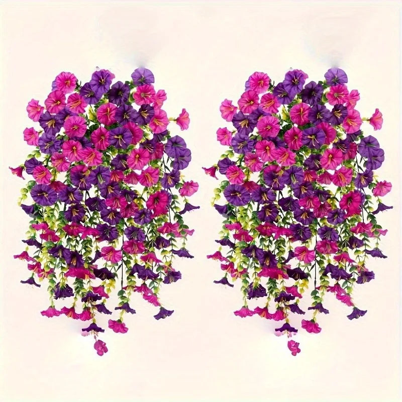 1Pcs Artificial Flowers 75CM Hanging Fake Plant for Home Decor Garden Wedding Decoration Flower Basket Garland Wall Accessories