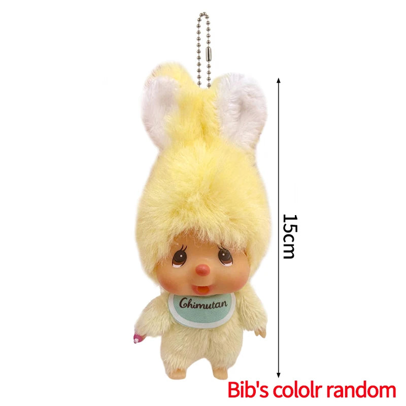 Monchhichi Plush Keychain Kawaii Monchichi Pendant Backpack Charms Cartoon Monchich Keyring Party Favor Gifts 키티 몬치치 モンチッチ