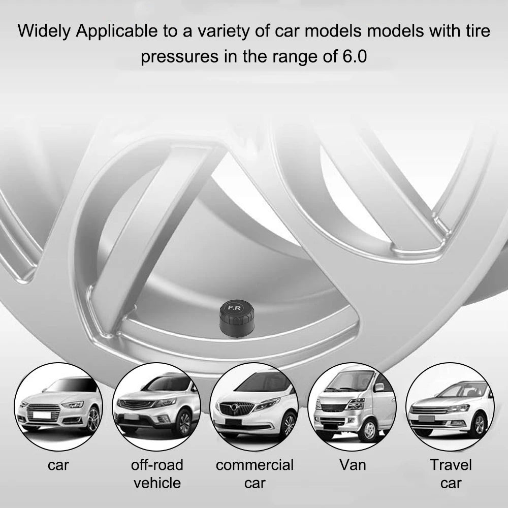 Tire Pressure Monitoring System Temperature Warning New C External Battery Version Sensors Solar TPMS Car Tyre Pressure Monitor