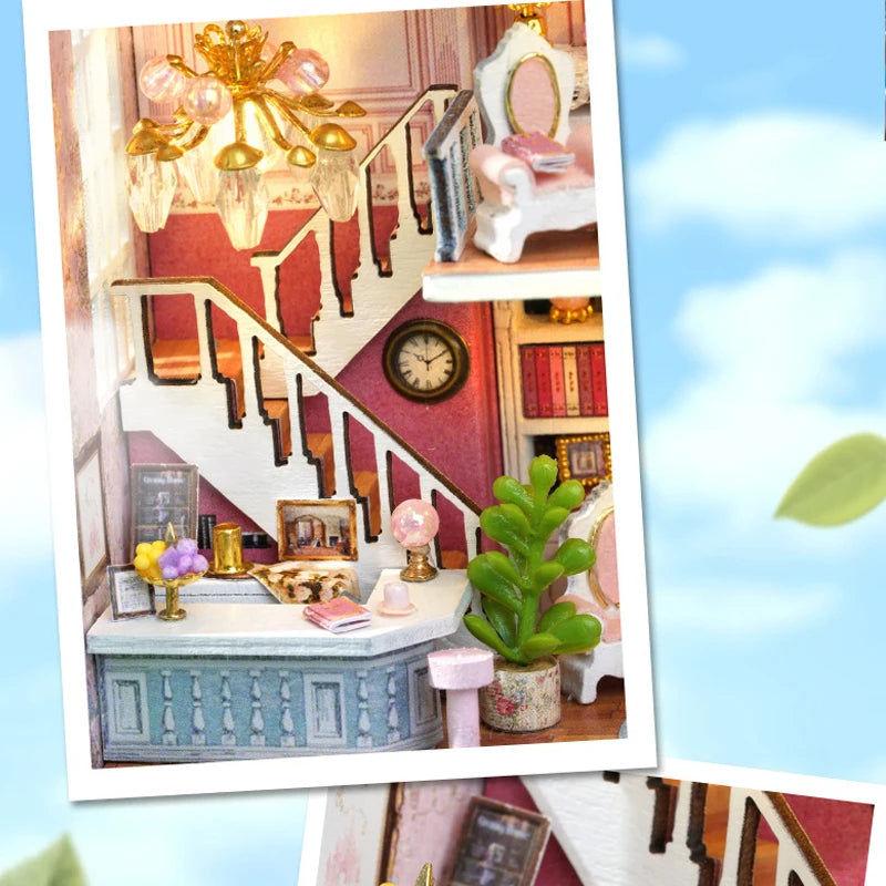 DIY Wooden Doll Houses Mini Assembly Handmade Small House Creative Scene Decoration DollHouse For Toys Birthday Gifts