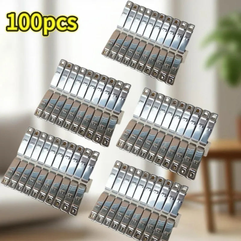 Stainless Steel Clothes Pegs Windproof Metal Clamps Metal Laundry Clothes Clips Multifunction Clothespins with Strong Clamp
