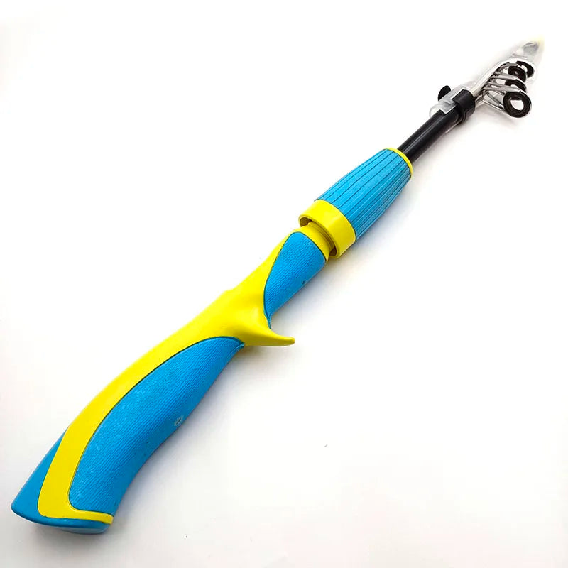 Carbon Fiber Rod Superhard Boat Ice Fly Lure Fishing Rod With High Quality Fishing Reel Fishing Tackle set De Pesca 1.4m Length