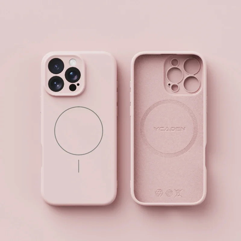 Original Liquid Soft Silicone For Magsafe Wireless Charge Magnetic Case For iPhone 16 Plus 15 14 13 12 Pro Max 11 Cover