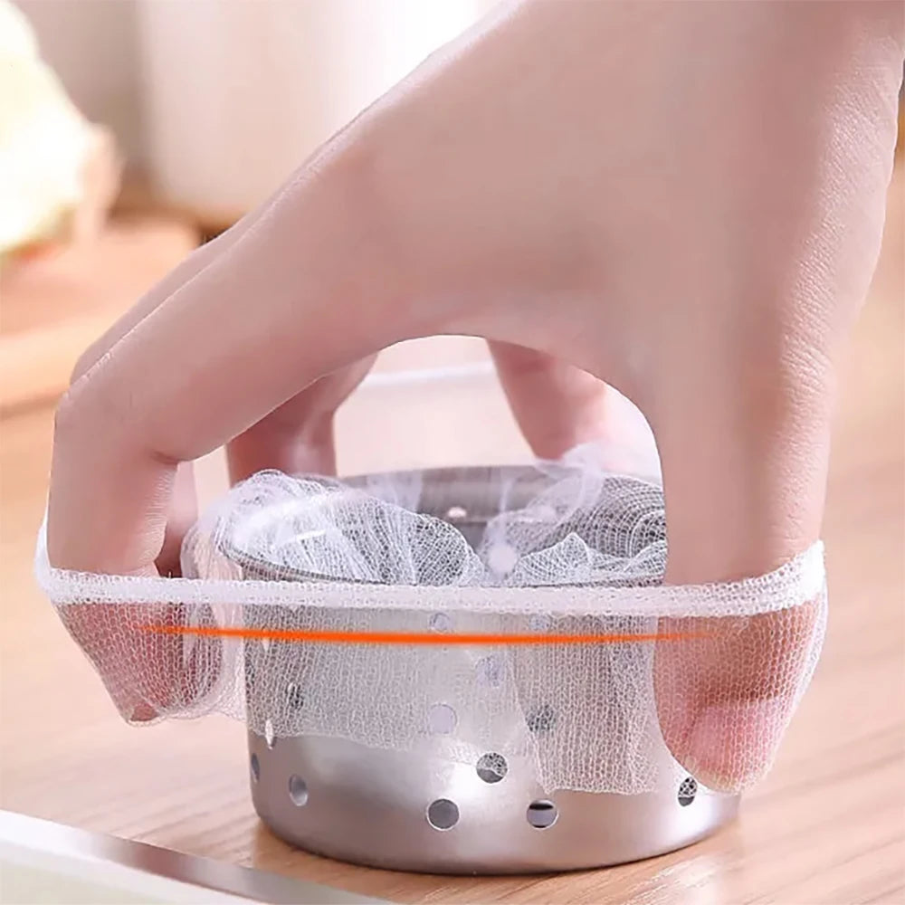 50-200Pcs Disposable Kitchen Sink Filter Sewer Drain Anti-blocking Garbage Bag Pool Leak Mesh Bag Mesh Strainer Sink Garbage Net