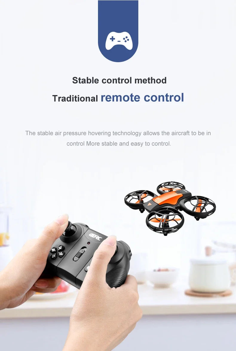 V8 New Mini Drone 4K Professional HD 1080P Wide Angle Camera WiFi FPV RC Drone Height Keep Drones Helicopter Kids Toys 4DRC