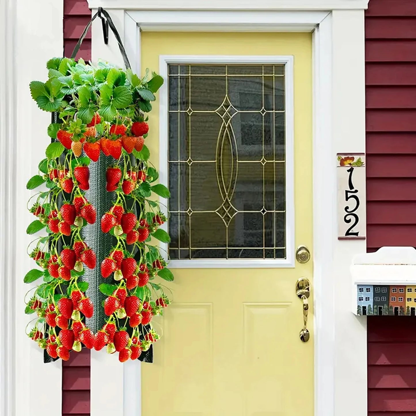 Hanging Strawberry Planter Hanging Planter, Vertical Garden Bag for Balcony, Durable Outdoor Indoor Grow Bag