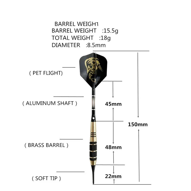 3 Pcs/Sets 18 Grams Professional Soft Head Dart Strap Protector Set   PVC Flying High Quality Durable and portable