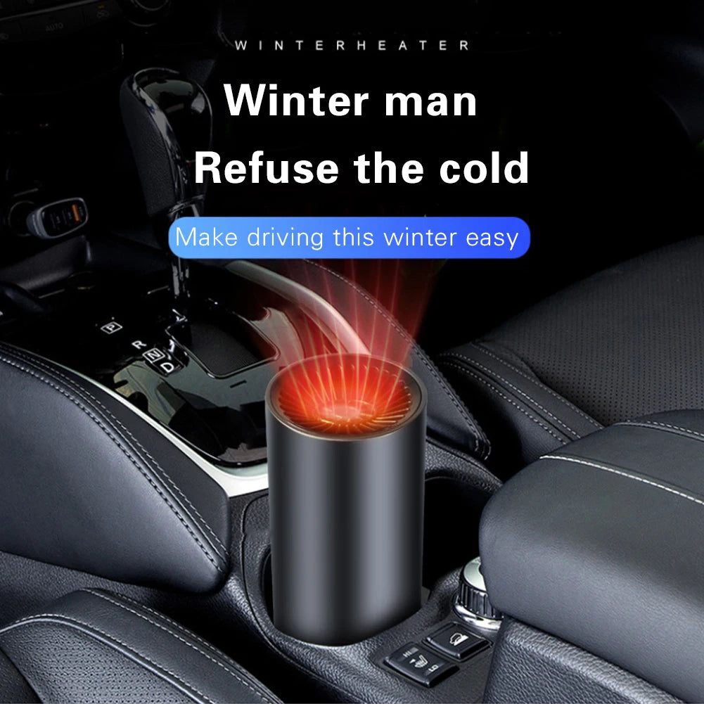 2 in 1 12V 150w Suction Cup Car Heater Windshield Defrost Defogger Car Heat Cool 360° Rotatable Car Accessories Portable Heater